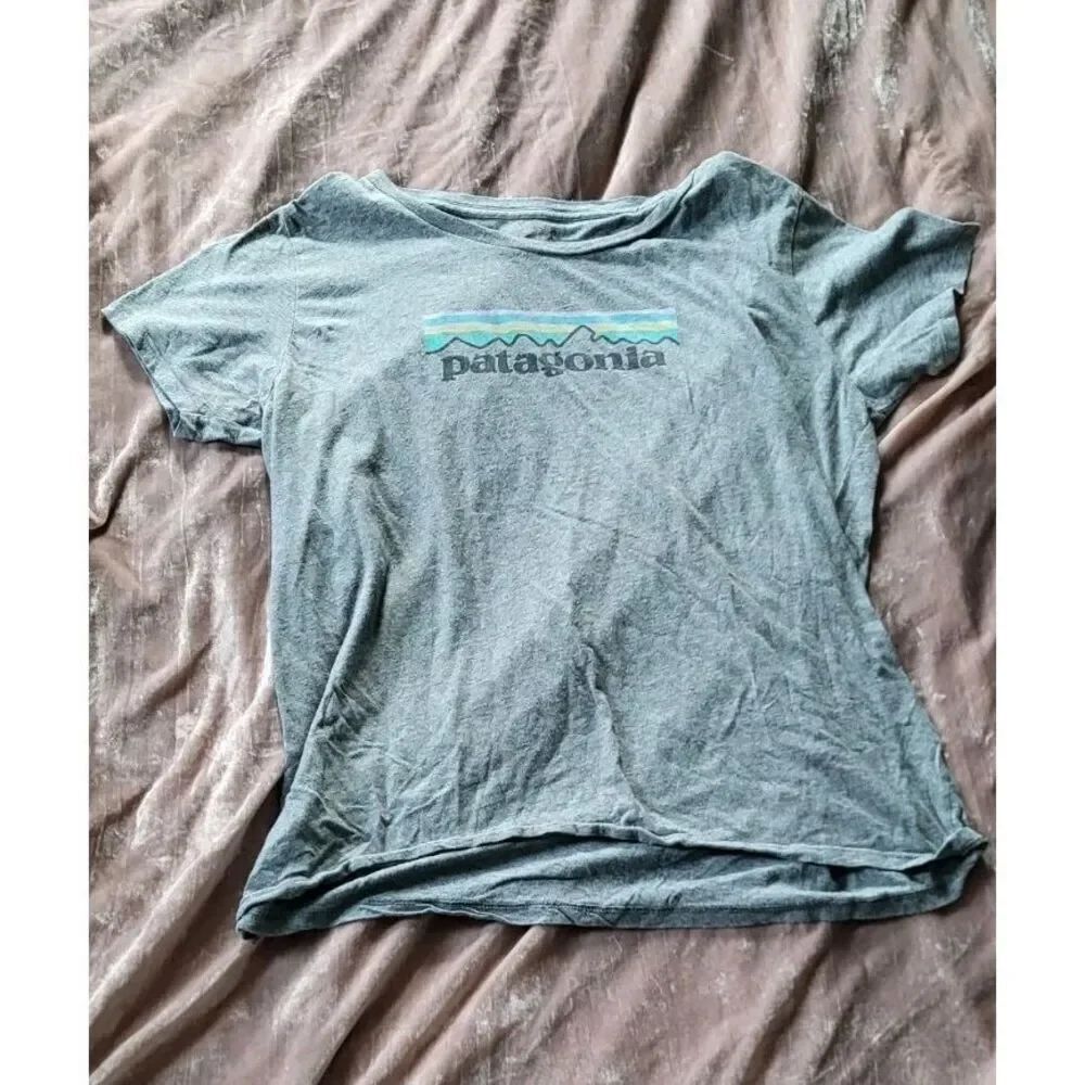 Patagonia Short Sleeve Shirt Women's Size Large Gray